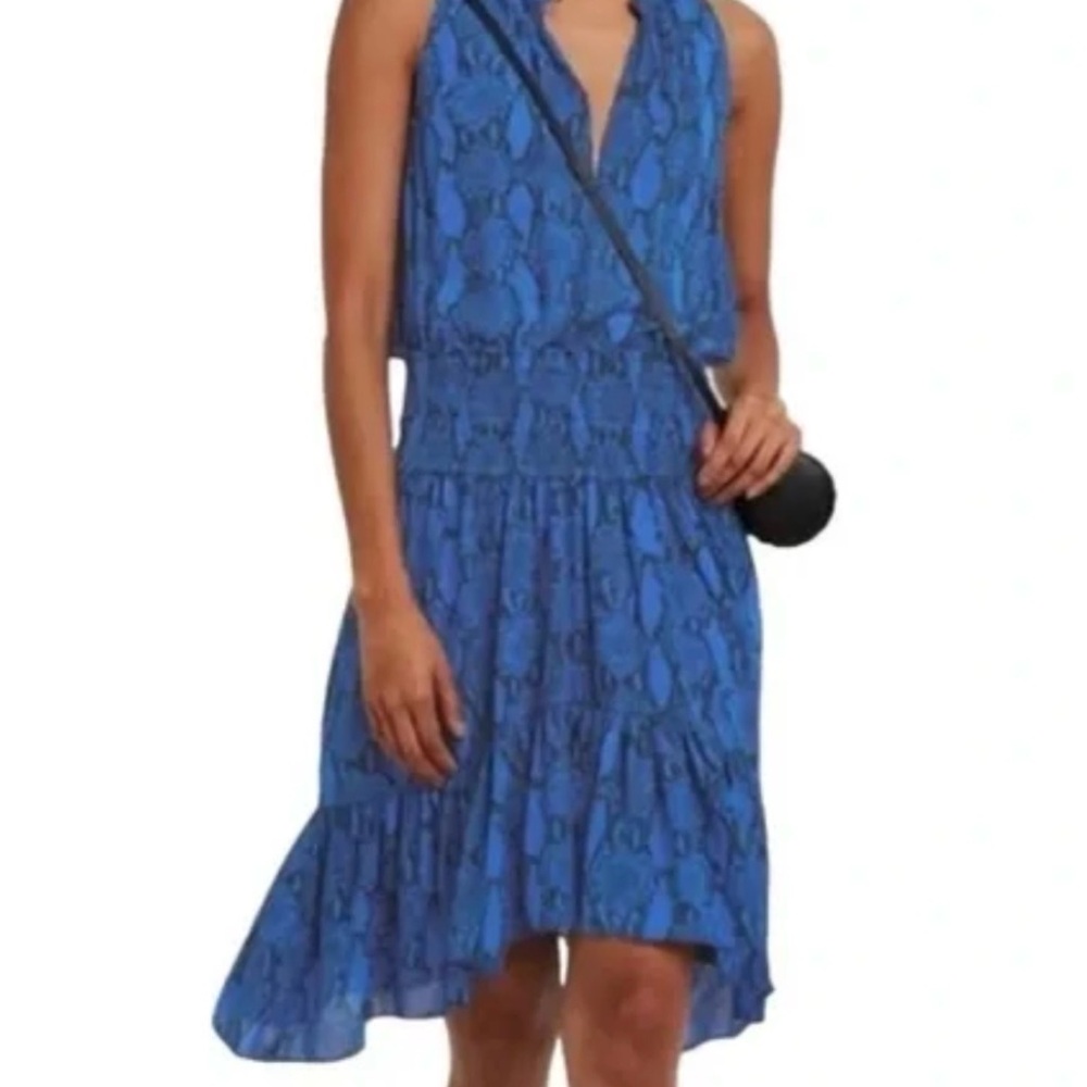 A.L.C. Blue Sleeveless Snakeskin pattern Women's Dress